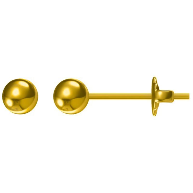 Pozlacené stříbrné náušnice - kulky | Argento.cz