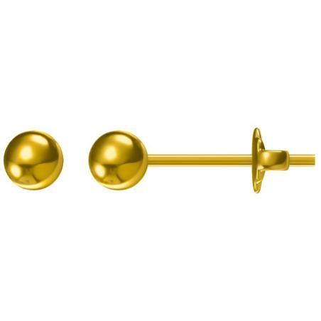 Pozlacené stříbrné náušnice - kulky | Argento.cz
