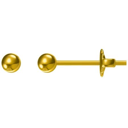 Pozlacené stříbrné náušnice - kulky | Argento.cz