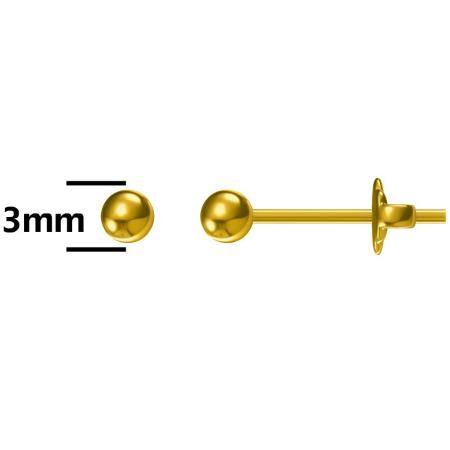 Pozlacené stříbrné náušnice - kulky | Argento.cz