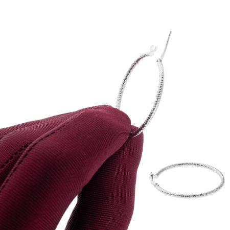 Stříbrné náušnice kruhy - 35 mm průměr | Argento.cz