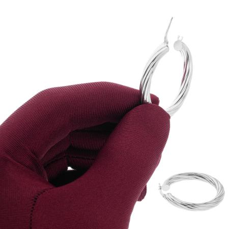 Stříbrné náušnice kruhy - 39 mm průměr | Argento.cz