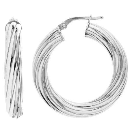 Stříbrné náušnice kruhy - 29 mm průměr | Argento.cz