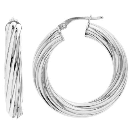 Stříbrné náušnice kruhy - 29 mm průměr | Argento.cz