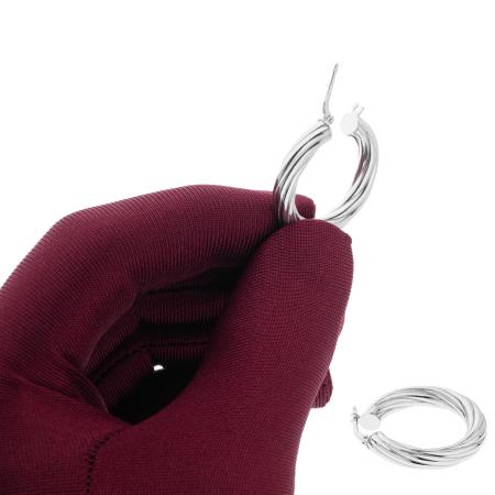 Stříbrné náušnice kruhy - 29 mm průměr | Argento.cz