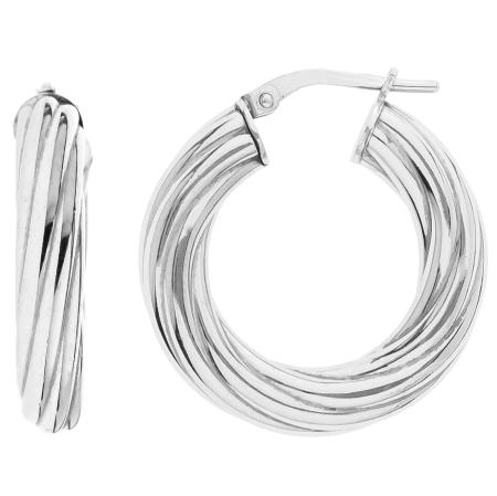 Stříbrné náušnice kruhy - 24 mm průměr | Argento.cz