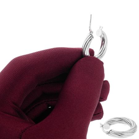 Stříbrné náušnice kruhy - 24 mm průměr | Argento.cz