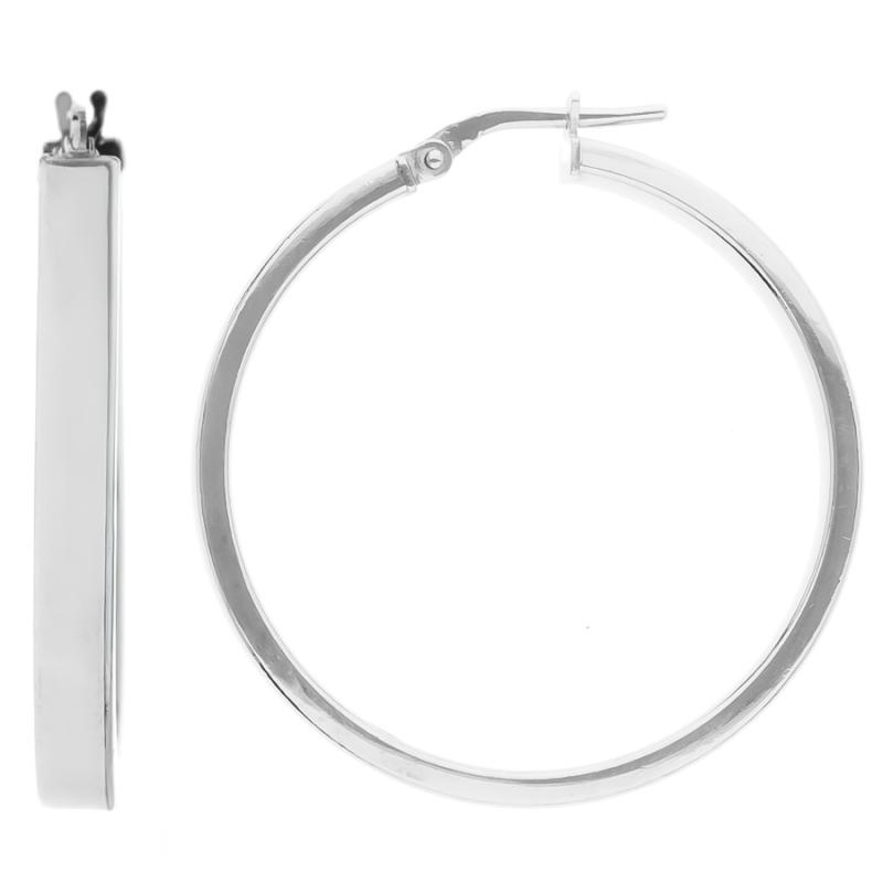 Stříbrné náušnice kruhy - 34 mm průměr | Argento.cz