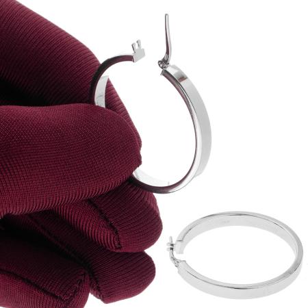 Stříbrné náušnice kruhy - 34 mm průměr | Argento.cz