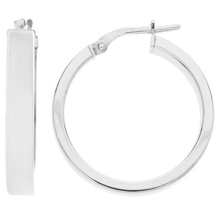 Stříbrné náušnice kruhy - 24 mm průměr | Argento.cz