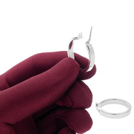 Stříbrné náušnice kruhy - 24 mm průměr | Argento.cz