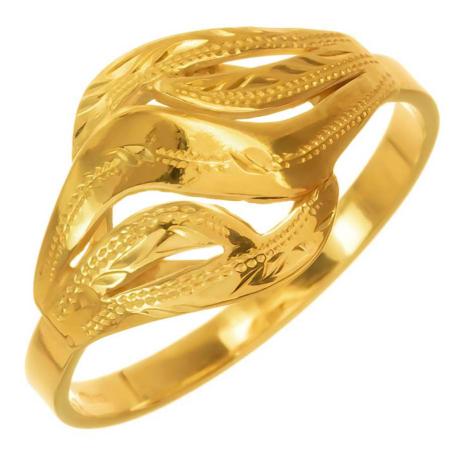 Pozlacený stříbrný prsten - s ručním gravírem | Argento.cz