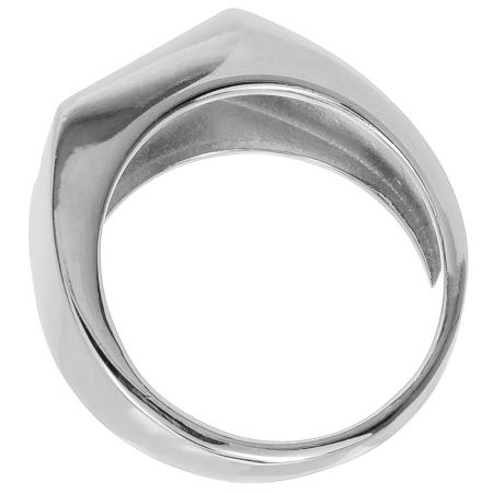 Stříbrný prsten - pečetní, černá glazura ve tvaru čtverce | Argento.cz