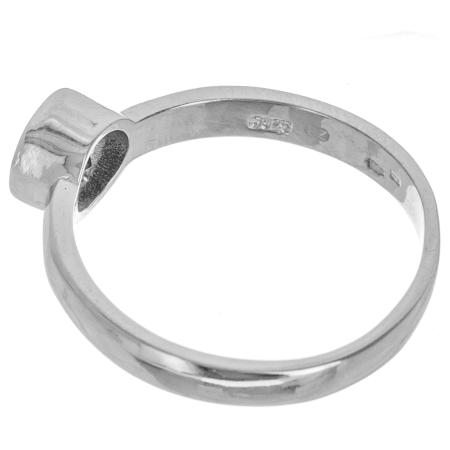 Stříbrný prsten - černý kulatý zirkon | Argento.cz