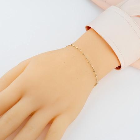 Zlatý náramek růženec - 1 desítek, křížek, Zázračná medailka, délka 16 až 18 cm | Argento.cz