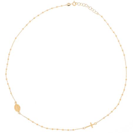 Zlatý náhrdelník - křížek, Zázračná medailka, délka 42 až 45 cm | Argento.cz