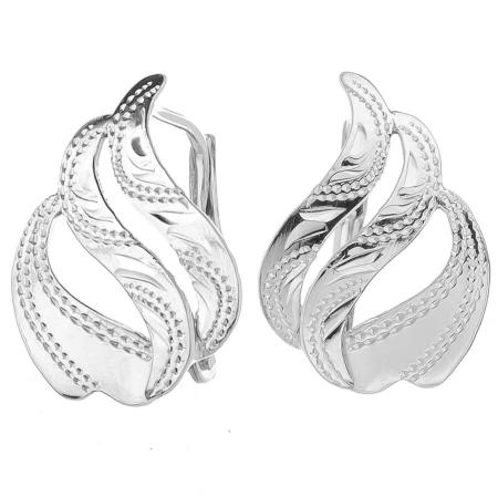 Stříbrné náušnice - s ručním gravírem | Argento.cz