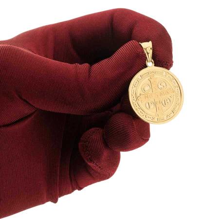 Zlatý přívěsek - medailka sv. Benedikta | Argento.cz