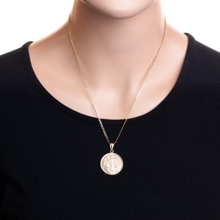 Zlatý přívěsek - medailka sv. Benedikta | Argento.cz