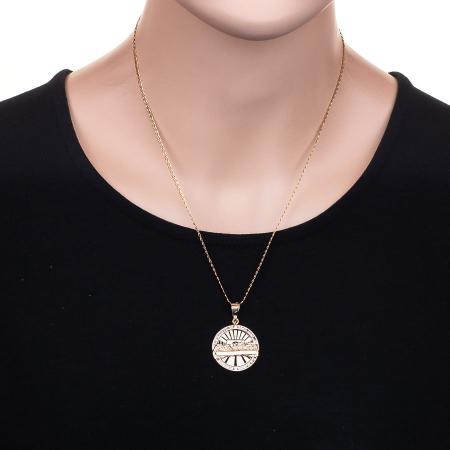 Zlatý přívěsek - Poslední večeře, čiré kulaté zirkony | Argento.cz