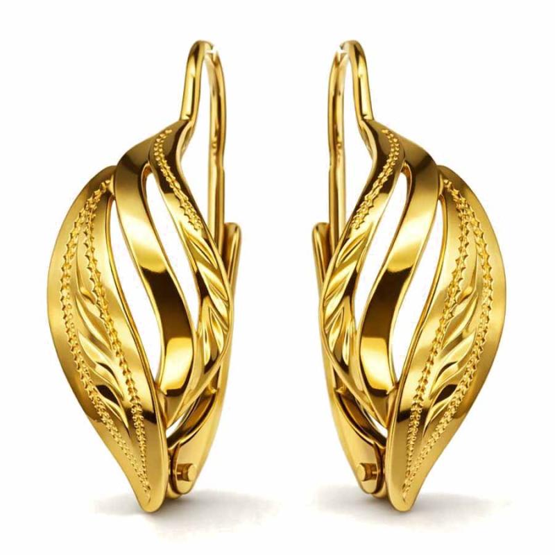 Pozlacené stříbrné náušnice - s ručním gravírem | Argento.cz