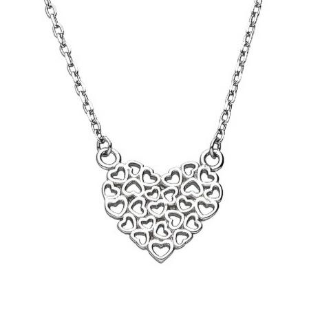 Stříbrný náhrdelník - srdíčko, délka 43 až 46 cm | Argento.cz