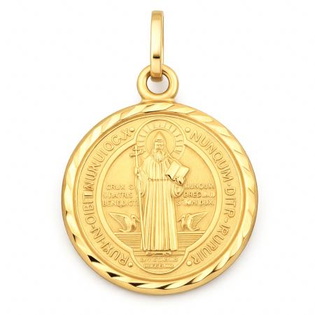 Zlatý přívěsek - medailka sv. Benedikta | Argento.cz
