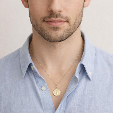 Zlatý přívěsek - medailka sv. Benedikta | Argento.cz