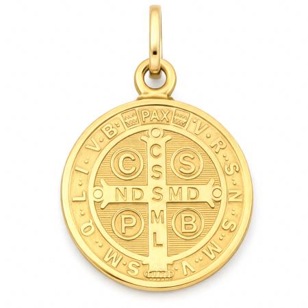 Zlatý přívěsek - medailka sv. Benedikta | Argento.cz
