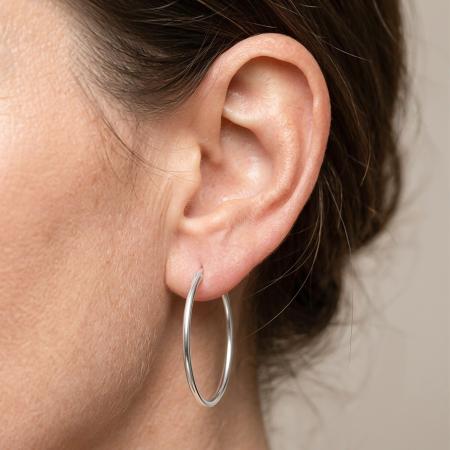 Stříbrné náušnice kruhy - 30 mm průměr | Argento.cz