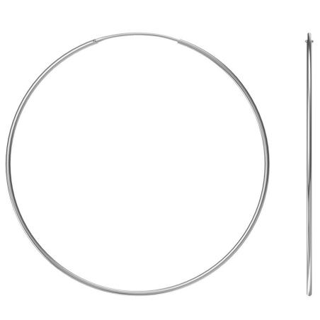 Stříbrné náušnice kruhy - 80 mm průměr | Argento.cz