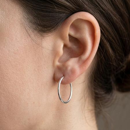 Stříbrné náušnice kroužky - 20 mm průměr | Argento.cz