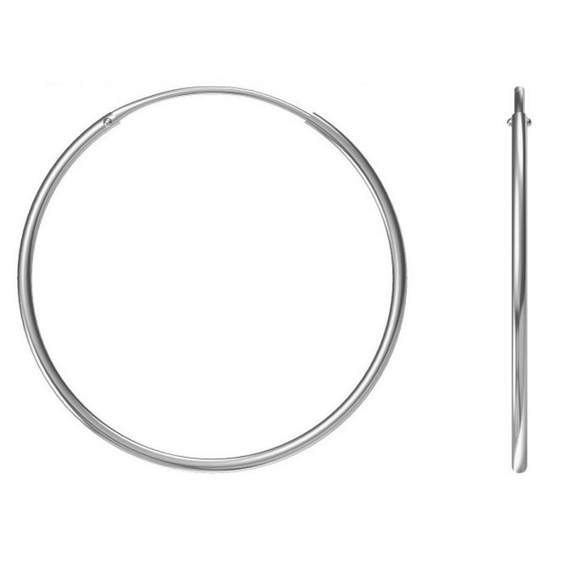 Stříbrné náušnice kruhy - 40 mm průměr | Argento.cz