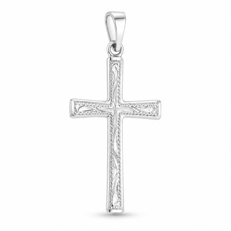 Stříbrný přívěsek - křížek, s ručním gravírem | Argento.cz