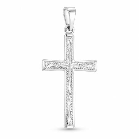 Stříbrný přívěsek - křížek, s ručním gravírem | Argento.cz