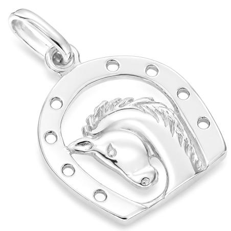 Stříbrný přívěsek - kůň, podkova | Argento.cz