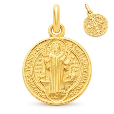 Zlatý přívěsek - medailka sv. Benedikta | Argento.cz