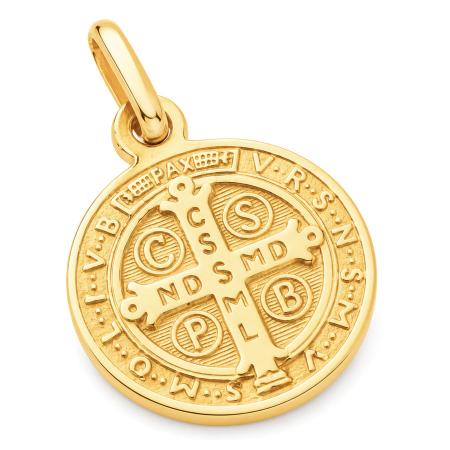Zlatý přívěsek - medailka sv. Benedikta | Argento.cz