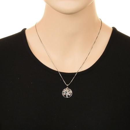 Stříbrný přívěsek - strom života, barevné zirkony ve tvaru zrnka | Argento.cz