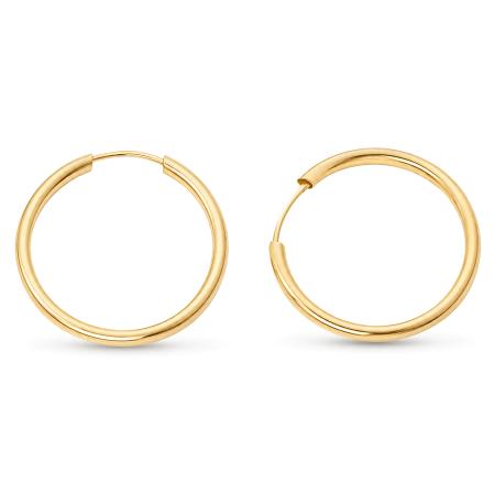 Zlaté náušnice kroužky - 18 mm průměr | Argento.cz