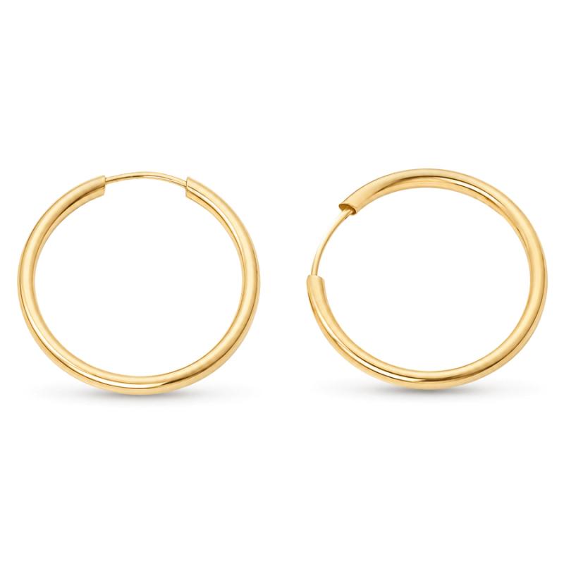 Zlaté náušnice kroužky - 18 mm průměr | Argento.cz