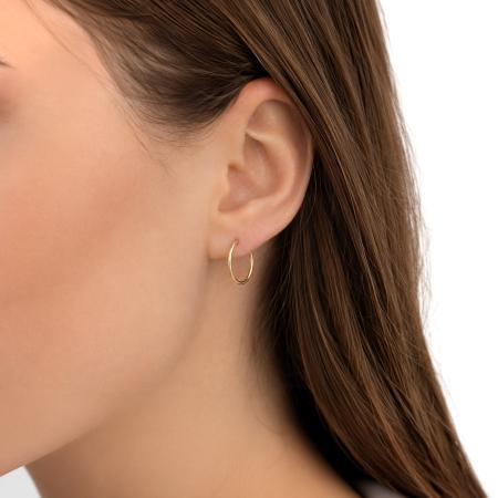 Zlaté náušnice kroužky - 18 mm průměr | Argento.cz