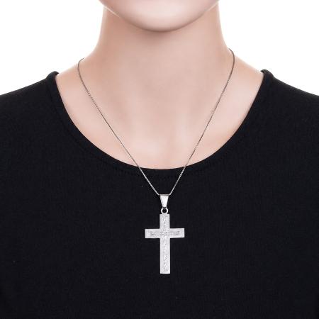 Stříbrný přívěsek - křížek, s ručním gravírem | Argento.cz