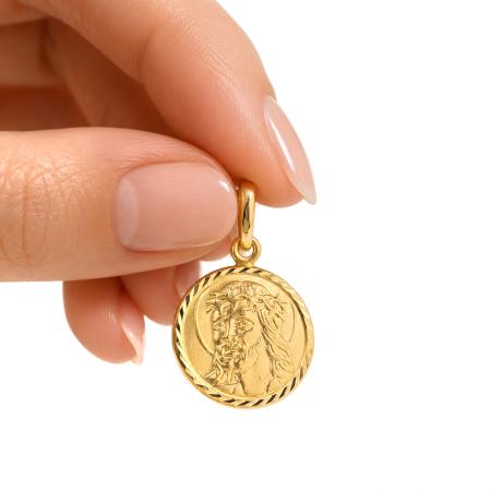 Zlatý přívěsek - Ježíš s trnovou korunou | Argento.cz