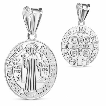 Stříbrný přívěsek - medailka sv. Benedikta | Argento.cz