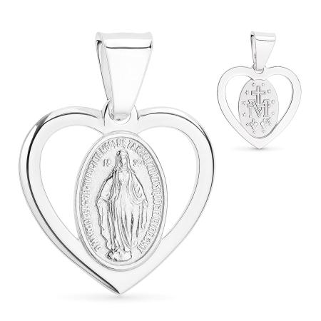 Stříbrný přívěsek Zázračná medailka - srdíčko | Argento.cz