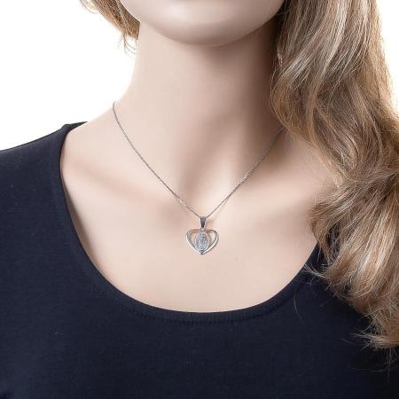 Stříbrný přívěsek Zázračná medailka - srdíčko | Argento.cz