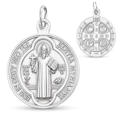 Stříbrný přívěsek - medailka sv. Benedikta | Argento.cz