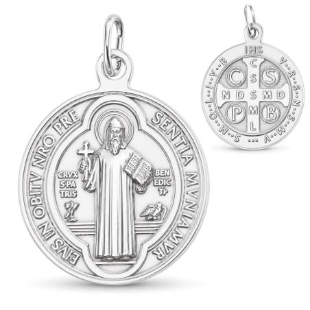 Stříbrný přívěsek - medailka sv. Benedikta | Argento.cz