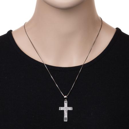 Stříbrný přívěsek - křížek s Ježíšem | Argento.cz